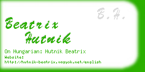 beatrix hutnik business card